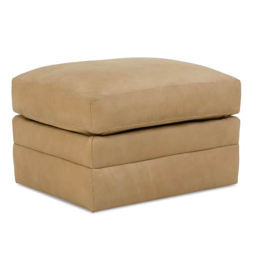 Picture of Madeline Leather Built to Floor Ottoman